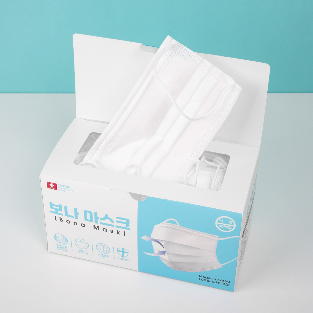 비츄인 KF-AD 보나 마스크 국내생산 덴탈마스크 파우치형 FREE(One size), 화이트, 400개 이미지 6