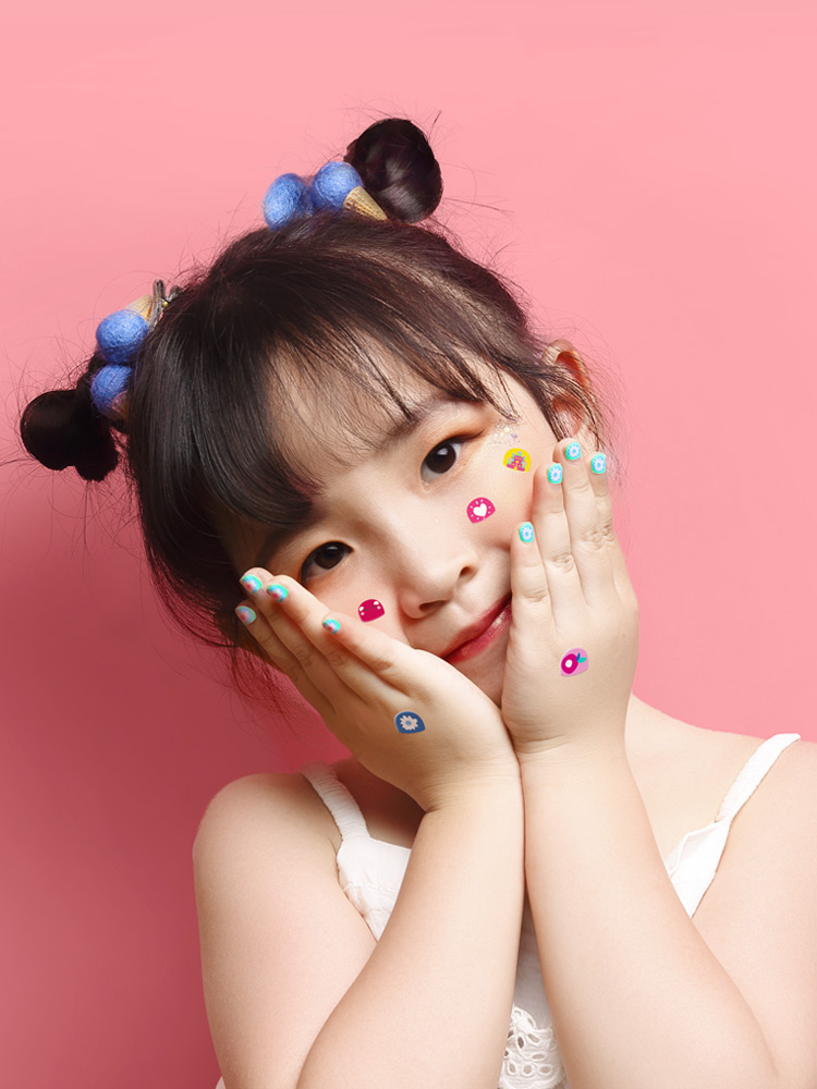 [리틀호안미로] 네일스티커 (택1) _ 어린이 네일스티커 키즈네일스티커 아기메니큐어 유아용매니큐어 붙이는네일 코레샵 - 상품 이미지