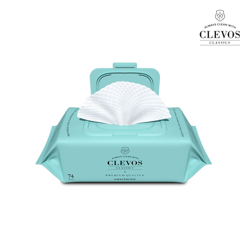 클레보스 도톰한 엠보싱 레이온 아기 물티슈 넘버원 민트 캡형 70매 20팩