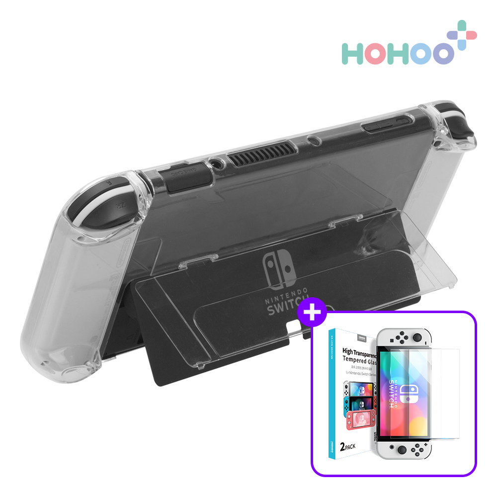닌텐도 스위치 케이스 OLED 거치형 조이콘케이스 보호필름셋트 V50 - 상품 이미지
