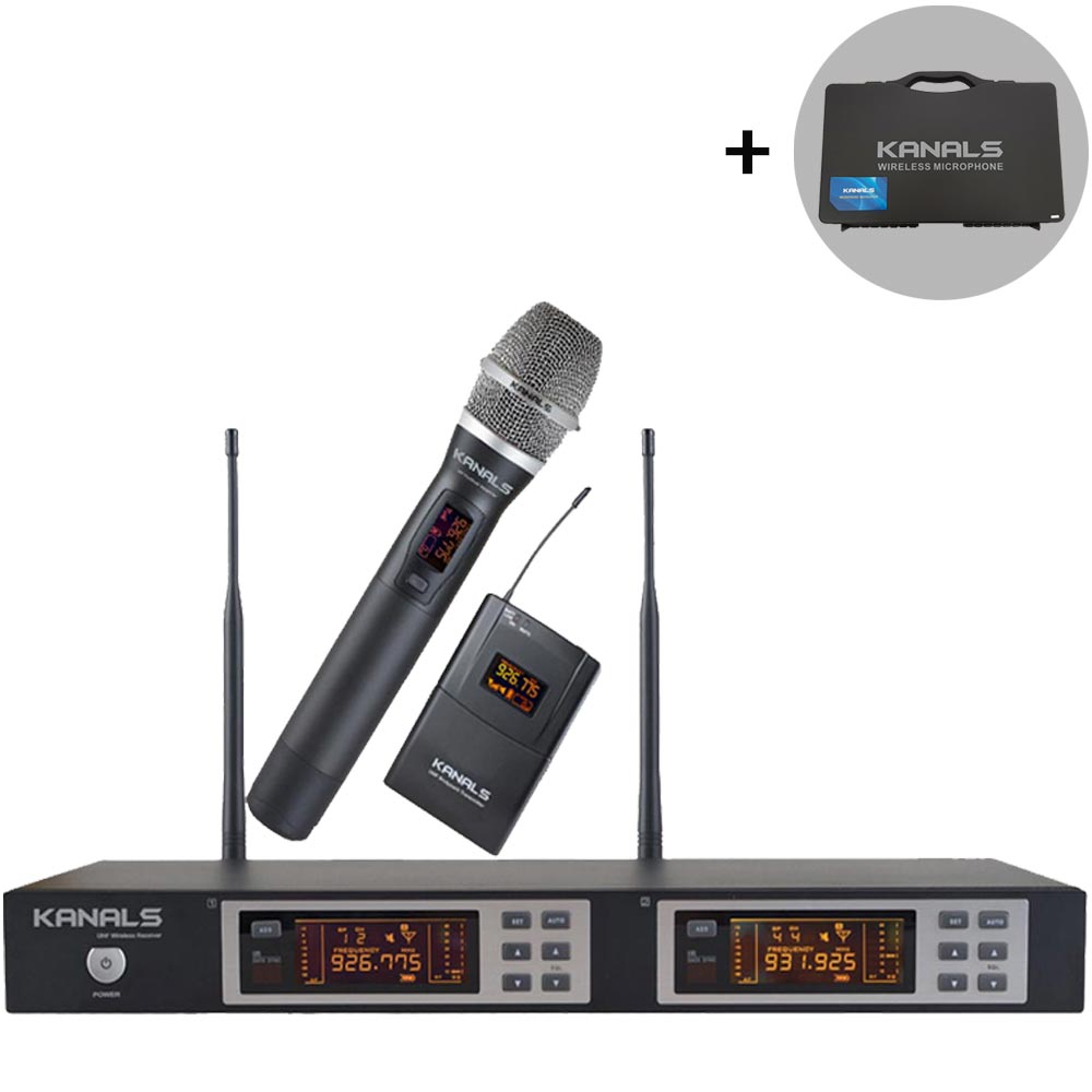 카날스 무선마이크 BK-2001A 공연용 행사용 회의실 강의용 교회 핸드+핀 무선마이크
