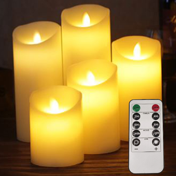 컨트롤 LED 흔들리는 촛불 S 움직이는 캔들 리모컨 양초 전자 전기 무드등 감성 조명 인테리어 수유등 - 상세 이미지 2