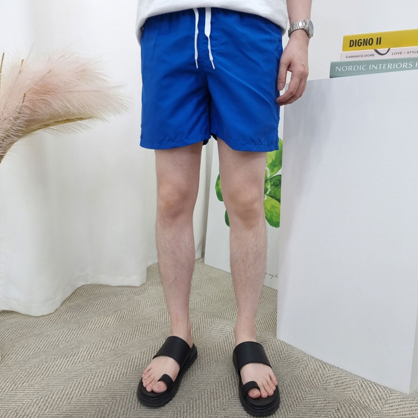 기획 19컬러 경량 네온 형광 플라워 안감 배색 밴딩 숏 비치 팬츠 반바지 이미지 4