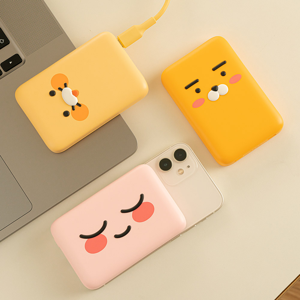[고속 충전] 카카오프렌즈 어부바 맥세이프 무선 충전 보조배터리 5000mAh (춘식이) 이미지 6