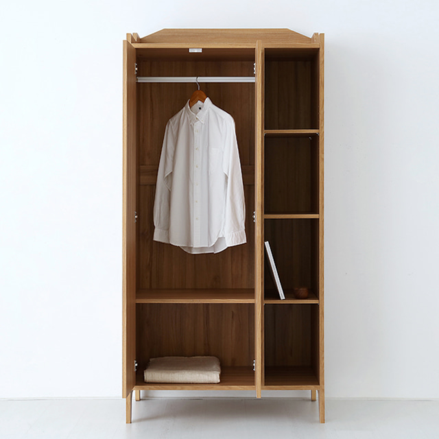 SEJEL 옷장 WRM18689B 890x500x1860mm, 2단, 캄포어베니어 2246.7200 - 상세 이미지 3
