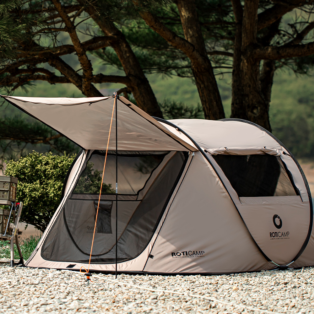 로티캠프 캐노피형 캠핑 팝업 그늘막 원터치 텐트 POP3 탄