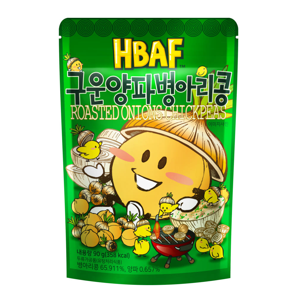 네이버 쇼핑라이브 [할로윈이벤트] HBAF 바프 병아리콩 90g (구운양파+마늘빵) 2종 세트 : HBAF