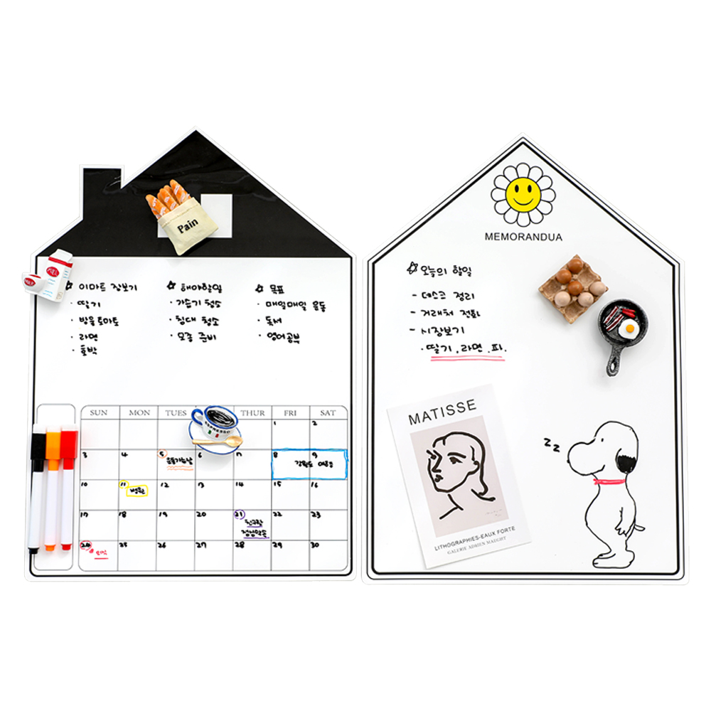 냉장고 메모 자석 스케줄 달력 칠판 붙이는 자석보드