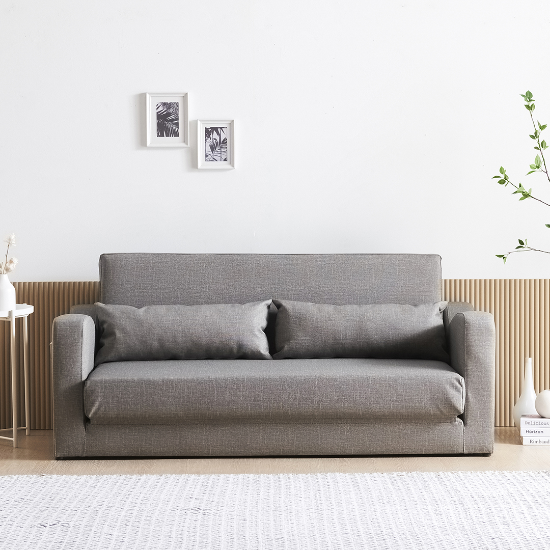 수오 로즈망 방수가죽 접이식 소파베드 3인용