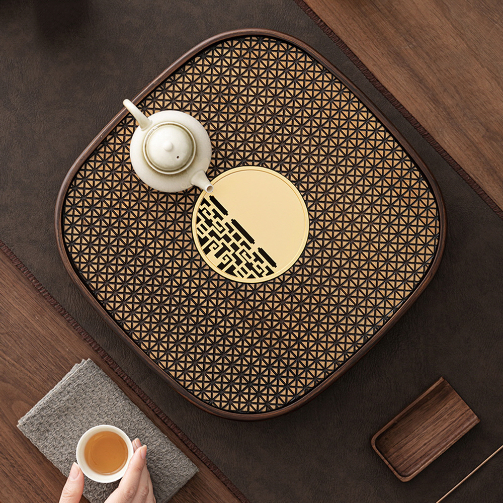 더큰솔 격자 중죽 대나무 차판 자사호 차호 개완 숙우 퇴수기 보이차다도 차반 호승 트레이