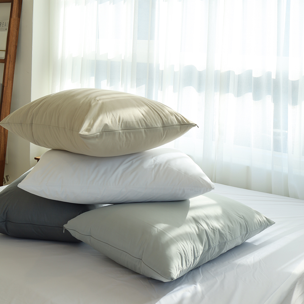 1+1 알러지케어 항균 방수 베개커버 템퍼호환 큰 베갯잇 호텔 위생속커버 4060 화이트