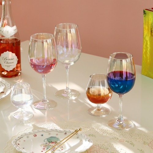 루미낙 플라즈마 홀로그램 오로라 홈파티 와인잔 350ml+350ml - 상세 이미지 3