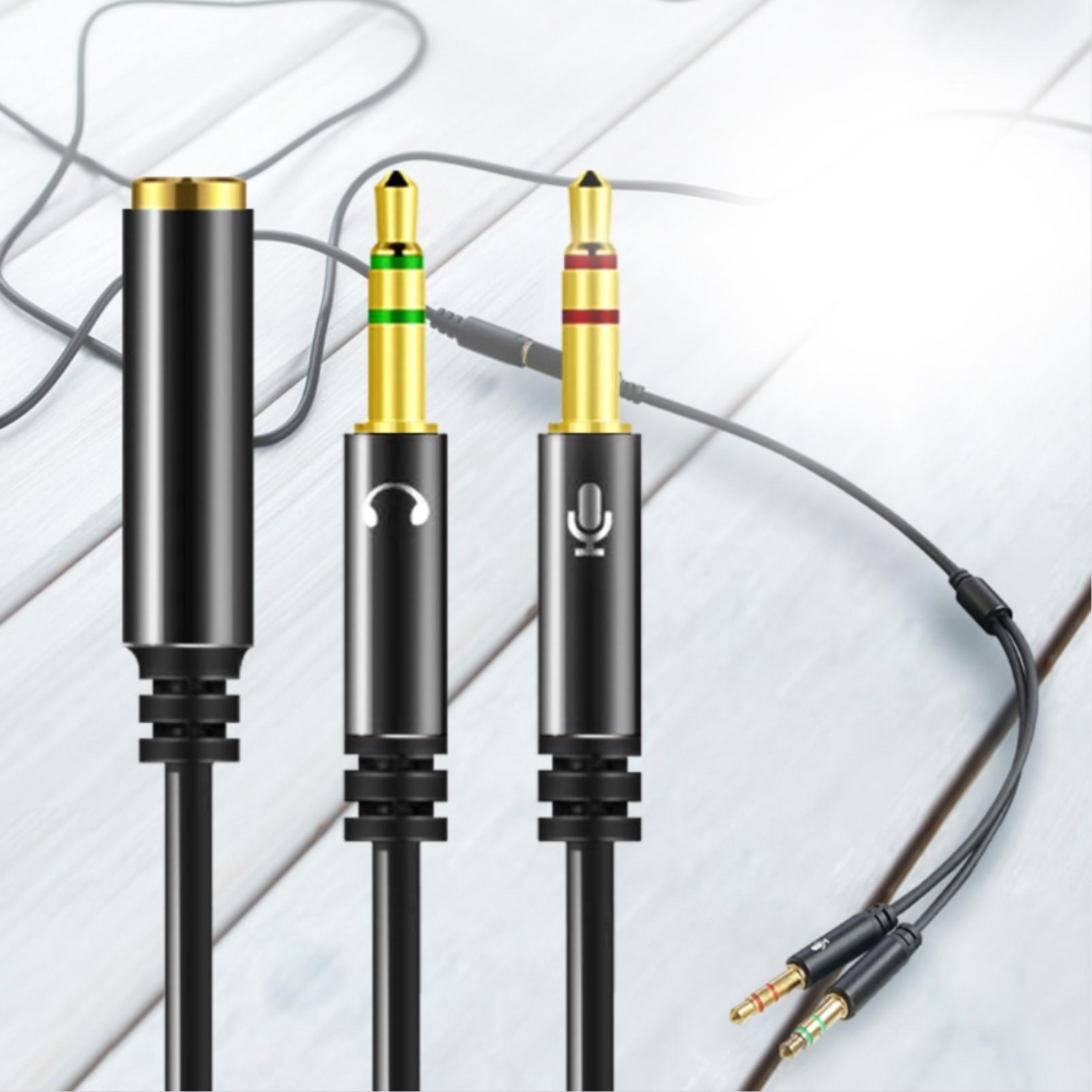 오디오 Y형 컴퓨터 이어폰 Y 젠더 Y 케이블 3.5 젠더