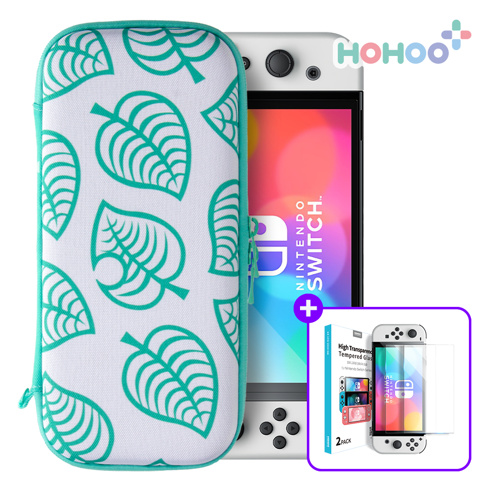 닌텐도 스위치OLED 파우치 필름 가방 케이스 동숲에디션 - 상품 이미지