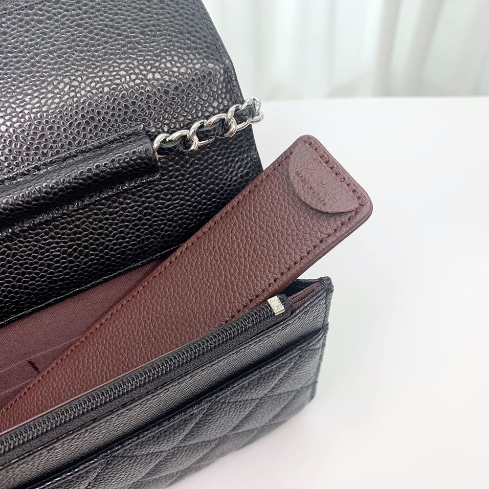 (나사고정형 쇼트너+드라이버 무료) 샤넬 WOC 호환 밑판 소가죽 이너백