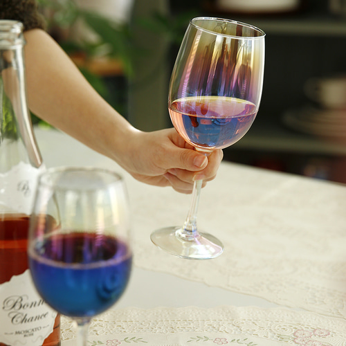 루미낙 플라즈마 홀로그램 오로라 홈파티 와인잔 350ml+350ml - 상세 이미지 2