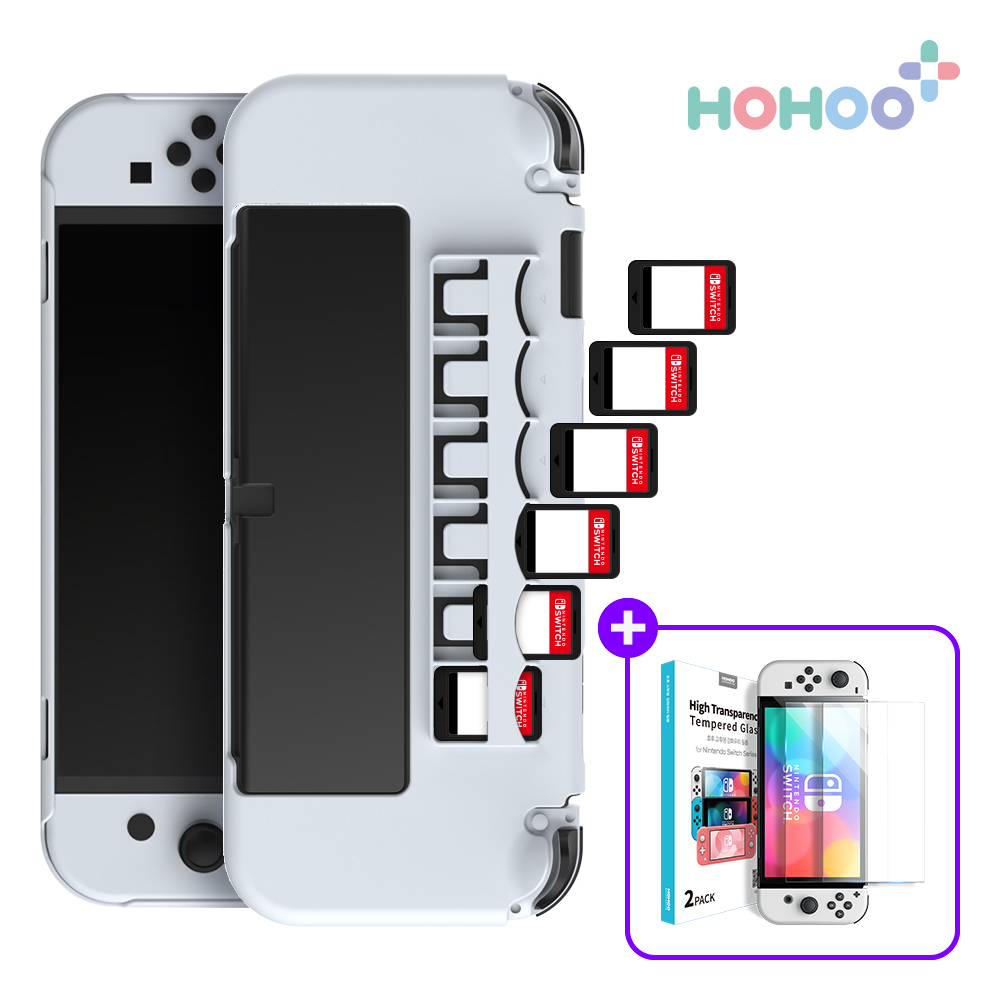 (액정셋트) 닌텐도 스위치 OLED케이스 카드칩케이스 수납 커버 - 상품 이미지