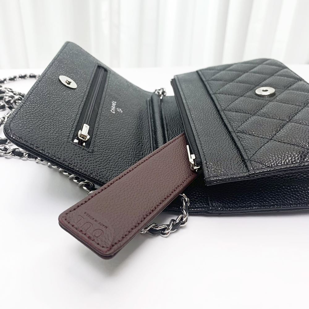 (나사고정형 쇼트너+드라이버 무료) 샤넬 WOC 호환 밑판 소가죽 이너백