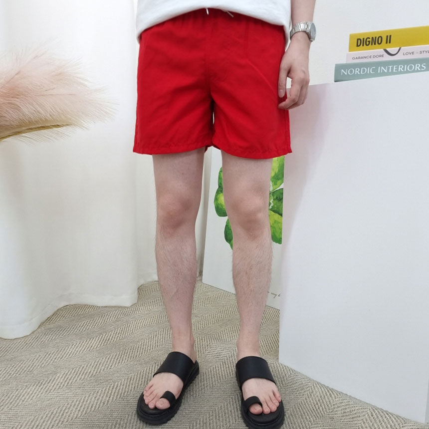 기획 19컬러 경량 네온 형광 플라워 안감 배색 밴딩 숏 비치 팬츠 반바지 이미지 3