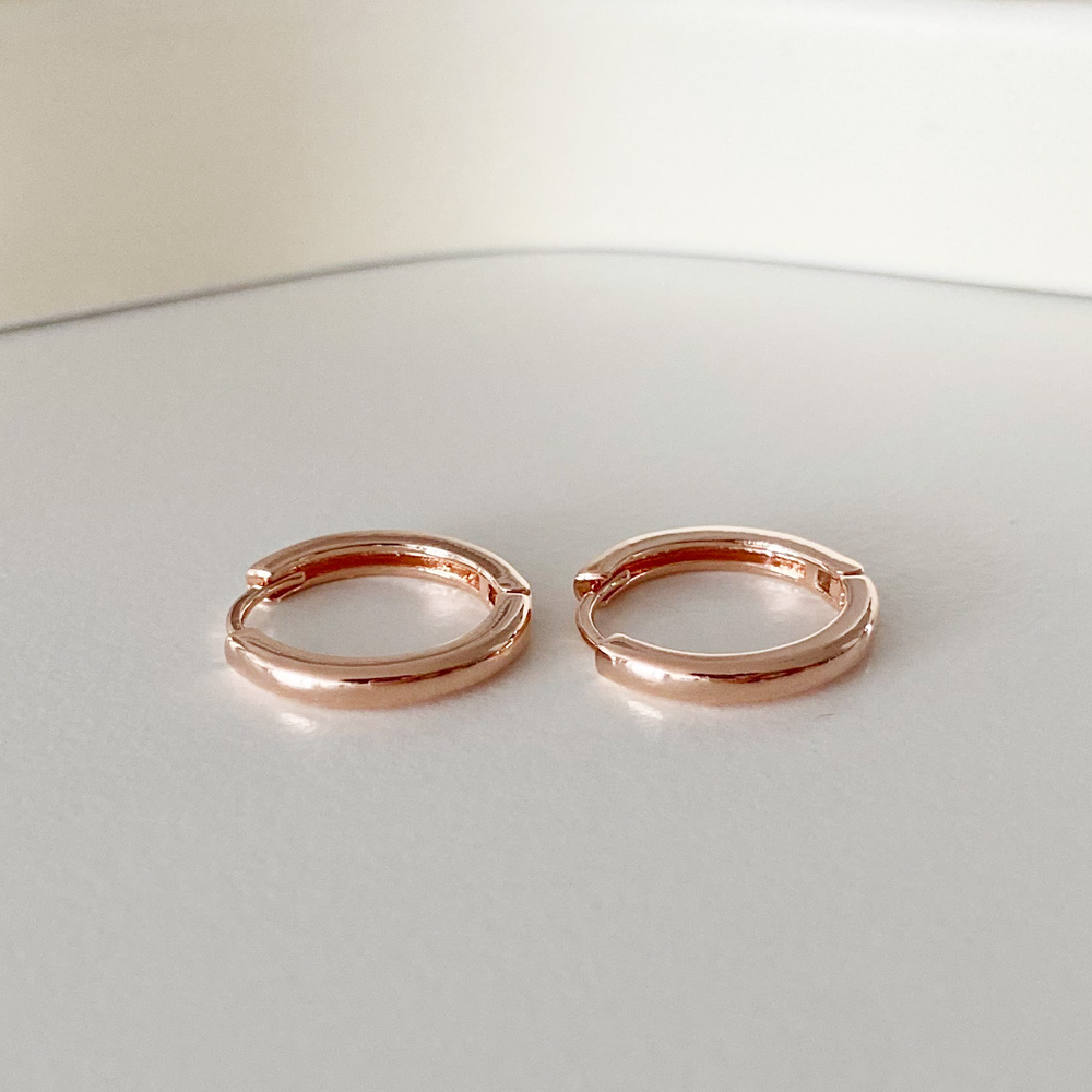 14K골드필드침 심플기본링 원터치 박주미 무알러지 금침귀걸이