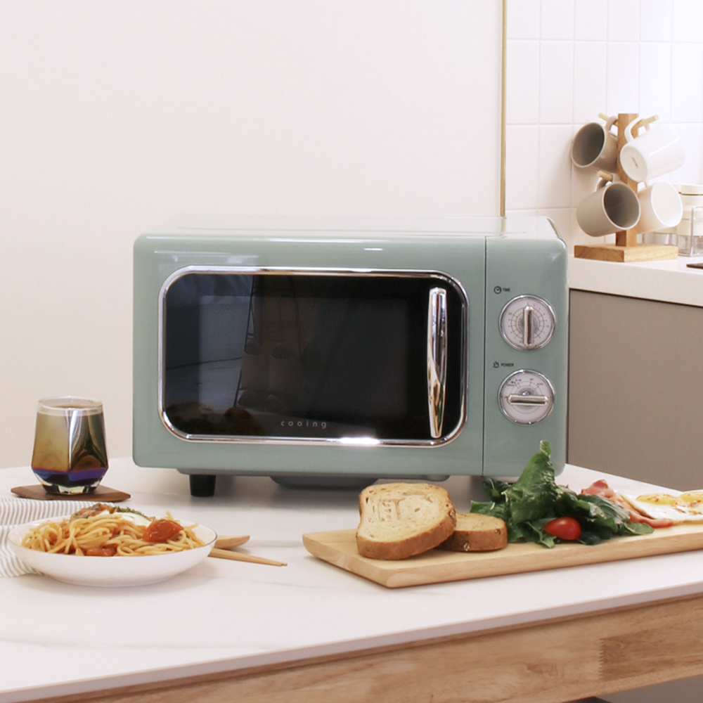 쿠잉 레트로 전자렌지 MC-R20A 전자랜지 미니 소형 민트