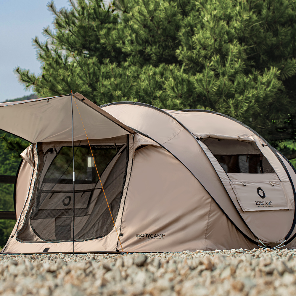 로티캠프 원터치 텐트 그늘막 캠핑 팝업 감성 비치 나들이 MBD5 탄