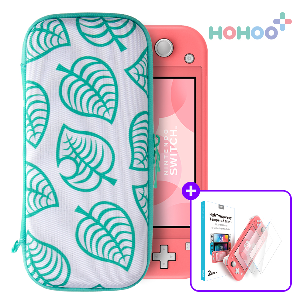 호후 V89 닌텐도스위치 라이트 파우치 알로하 강화유리 액정필름 포함 악세사리 케이스