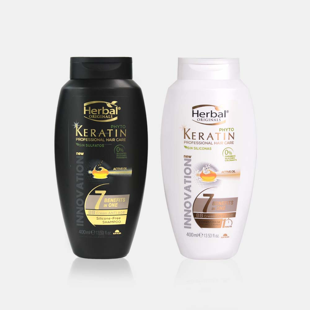 허벌히스패니아 미용실 단백질 임산부 샴푸 컨디셔너 피토케라틴 7베네핏 리스 헤어 2종세트 - 상세 이미지 2