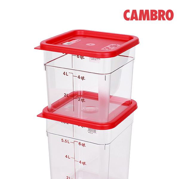 캠브로 투명한 사각 빵발효통 (5.7L) 이미지 3