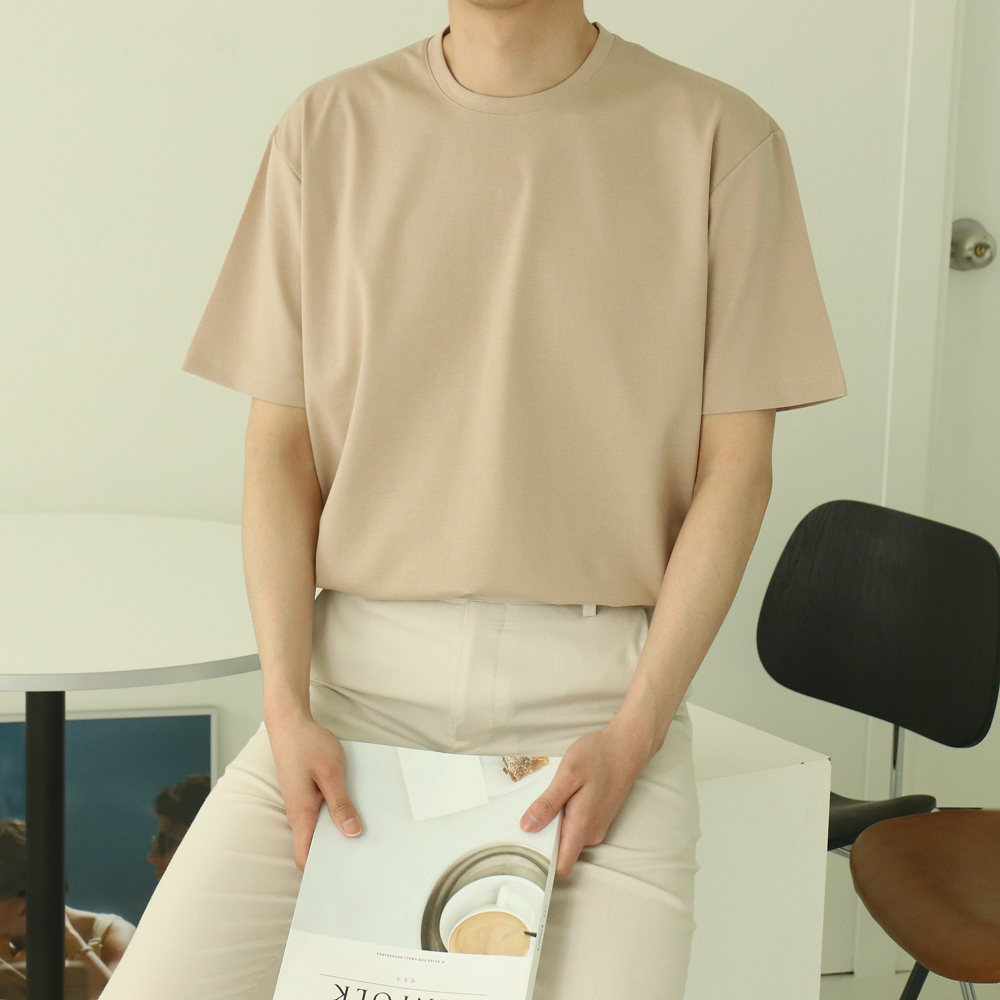 남자반팔티 빅사이즈 레이어드 분또 실켓반팔티