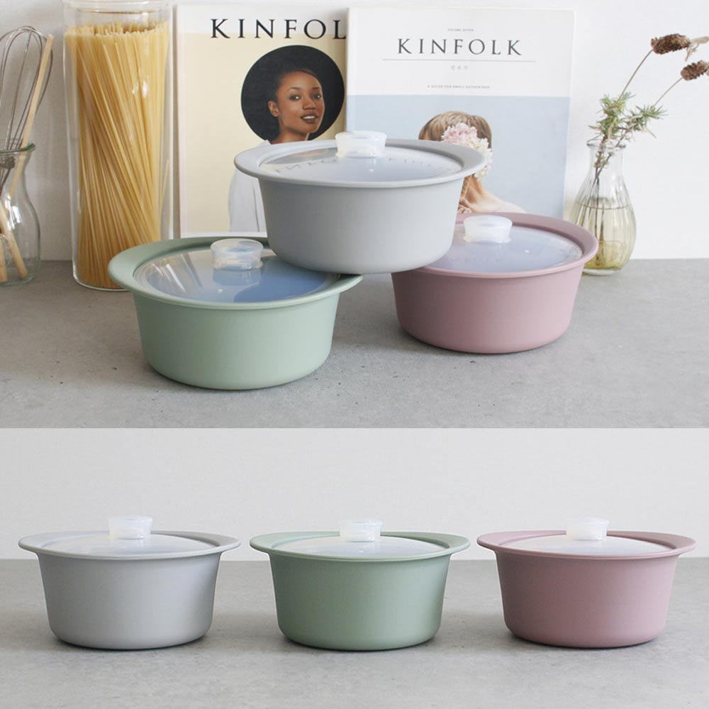 (국산)실리콘냄비 전자레인지 라면용기 야채 만두 그릇 계란찜 이유식 용기 찜기 520ml 이미지 6