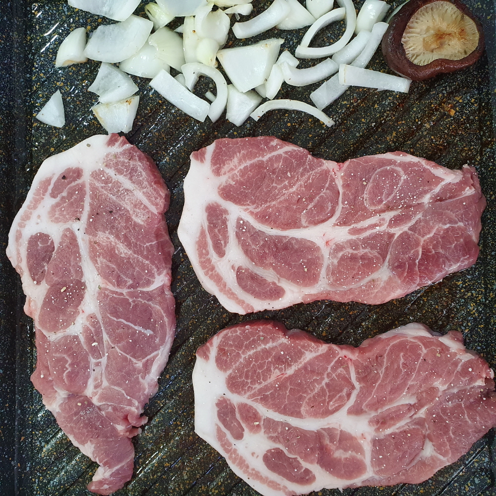 힐링미트 돼지고기 목살 통목살 캠핑고기 구이용 보쌈용 두께조절가능 2kg - 상세 이미지 4