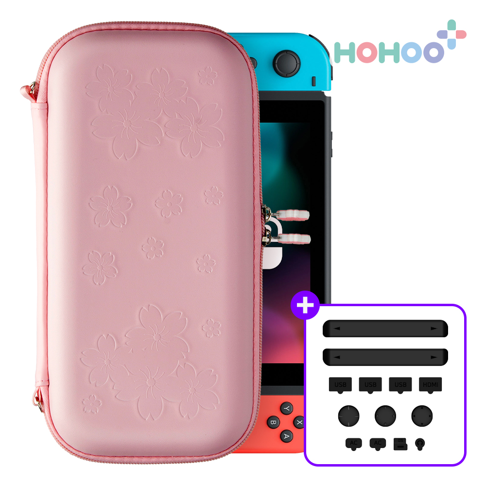 호후 동물의 숲 닌텐도 스위치 케이스 휴대용 파우치 하드 가방 악세사리 라이트 카트리지