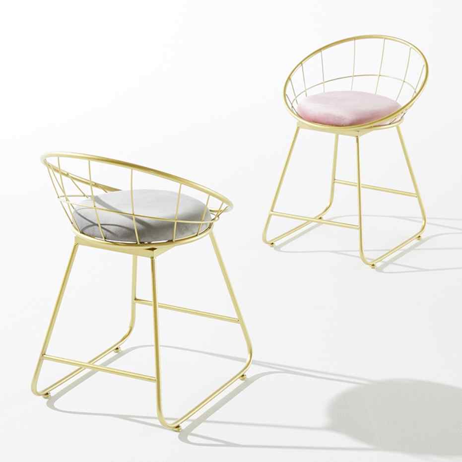 스튜디오 골드 벨벳 의자 편안한 디자인 의자 자취방 고객 백화점 영업용 편한 카페 의자