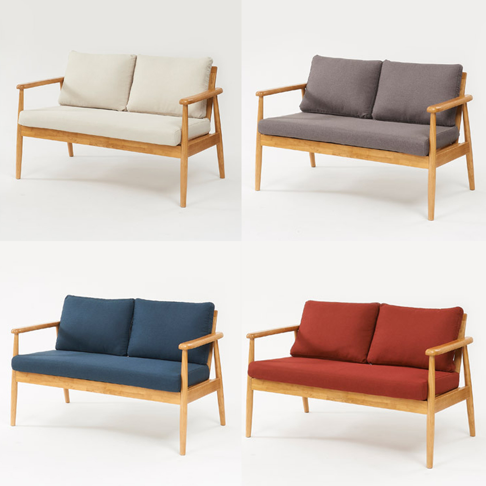 원목 패브릭소파 2인용 쇼파 거실 소파 다이닝 카페쇼파