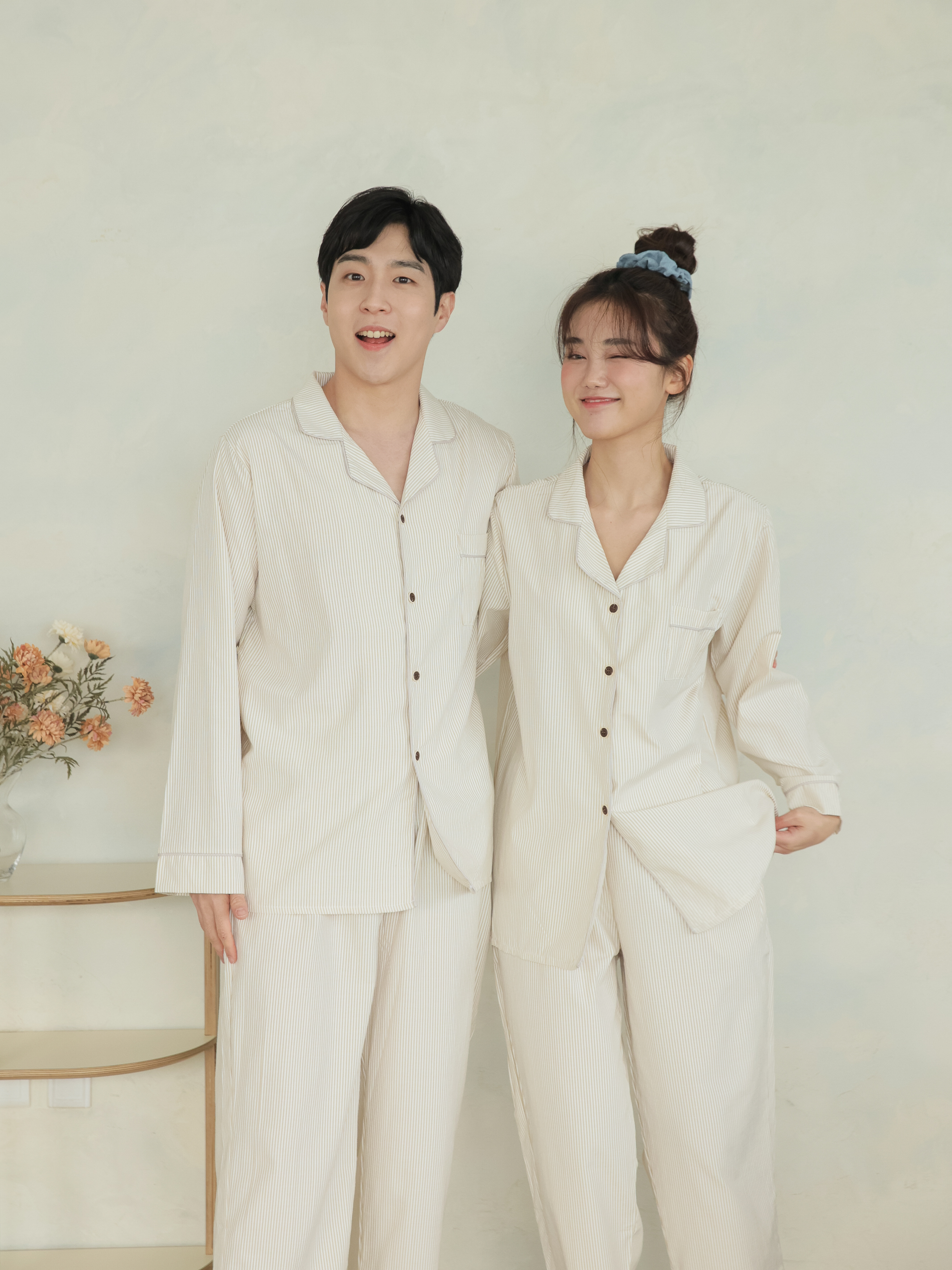 포그니포 커플 잠옷 파자마 홈웨어 수면 신혼부부 세트 이미지 7