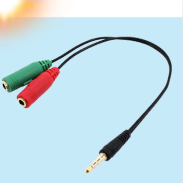 헤드폰 이어폰 마이크 변환 젠더 y 4극 이어폰 잭 3극