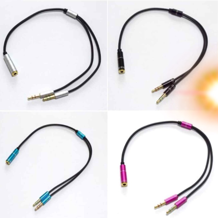 데스크탑 이어폰 젠더 3.5mm 변환 y자 노트북케이블 4극 3극 pc용 게이밍마이크 잭