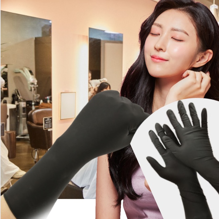 헤어 미용실 장갑 10세트 염색 장갑 천연 라텍스 미용 장갑 - 상품 이미지
