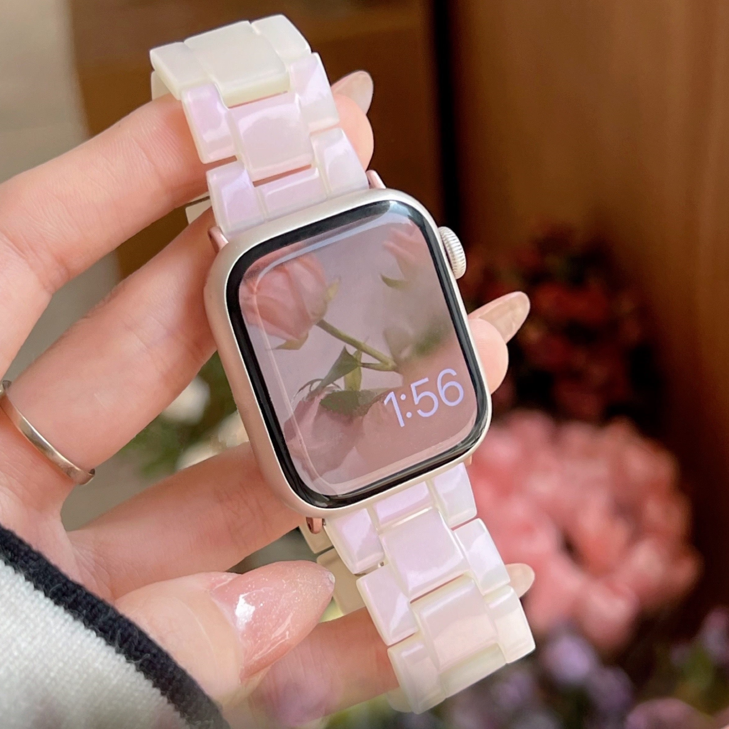 애플워치 프리미엄 레진스트랩 머메이드 핑크 8 7 se 2 호환 40mm 41mm