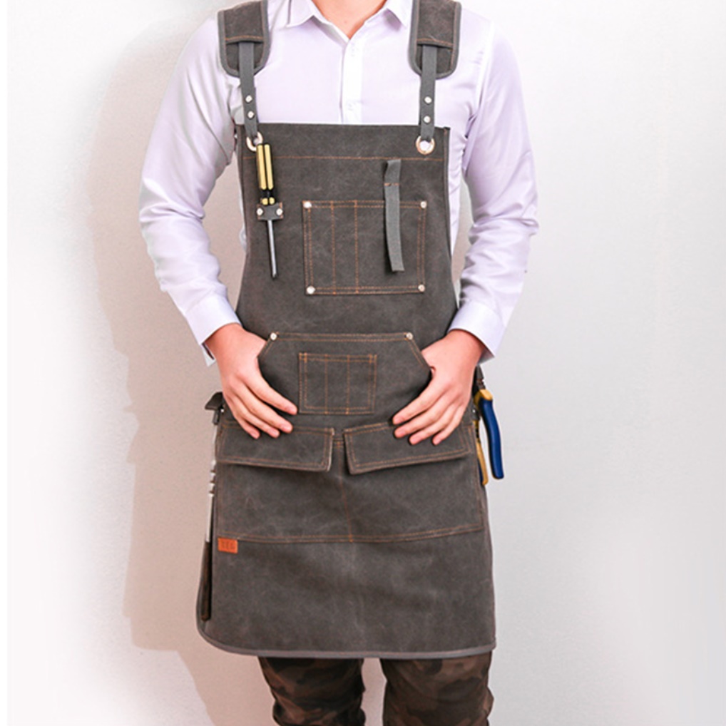 옆 주머니 앞치마 정비용 목공용 공업용 산업용 화실 공예 앞치마