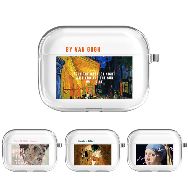 명화 그림 에어팟 4세대 투명 젤리 케이스