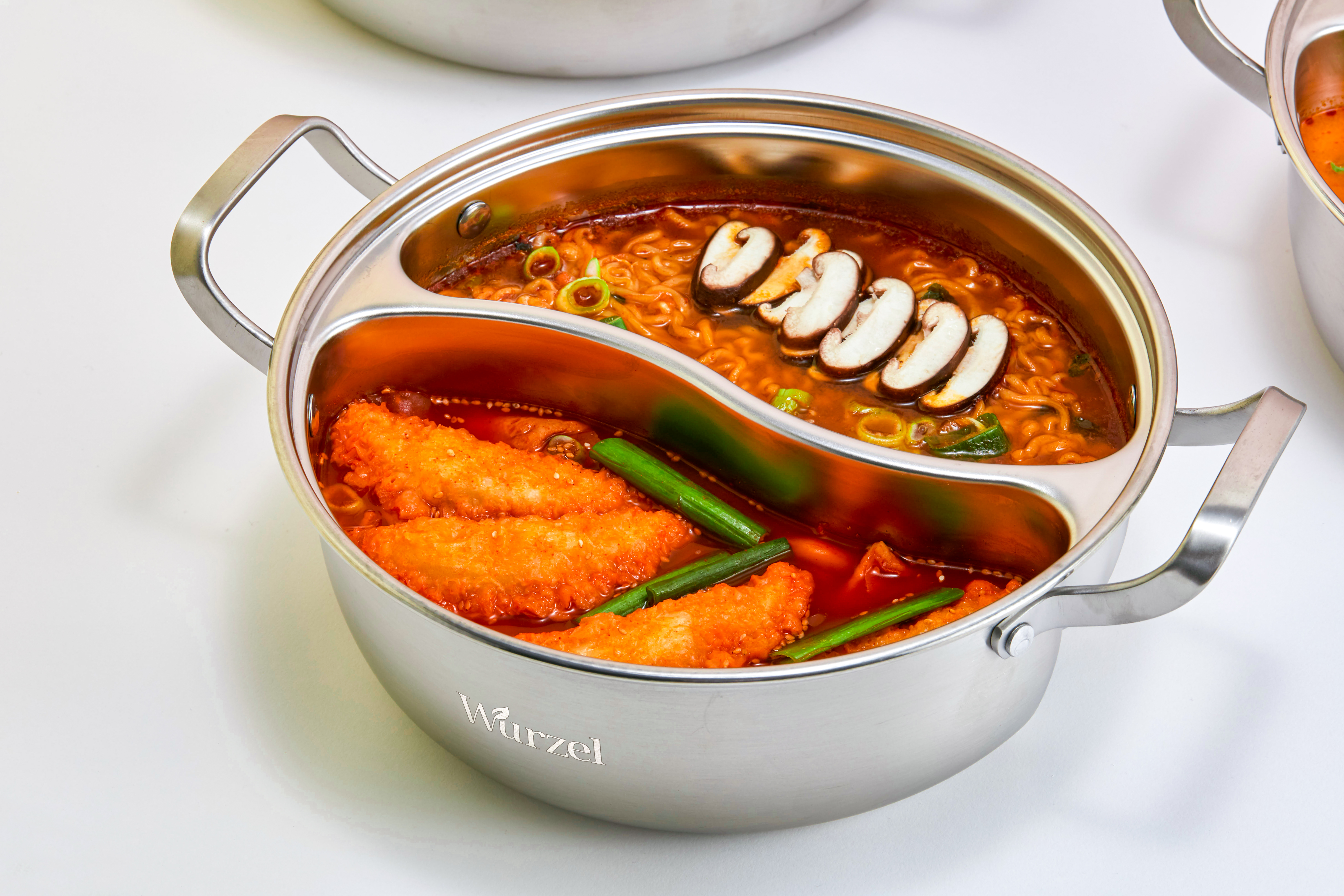 통 스텐 인덕션 반반냄비 마라탕 훠궈 태극 냄비 28cm - 상세 이미지 5
