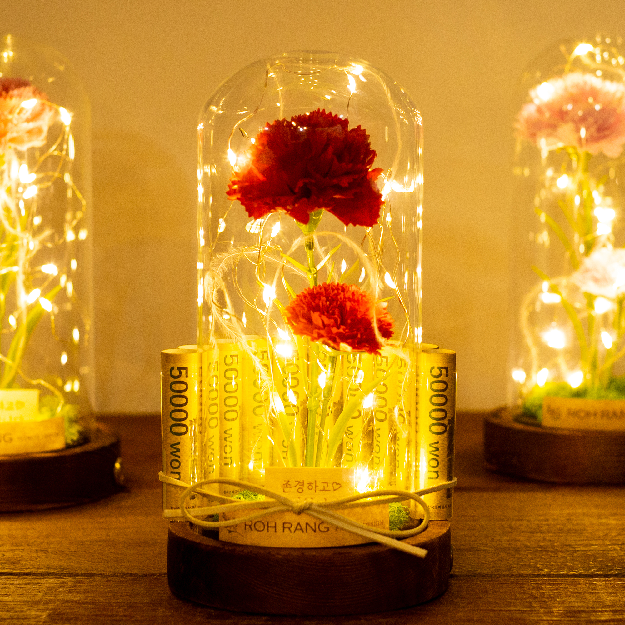 카네이션용돈박스 어버이날 플라워박스 비누꽃바구니 꽃선물 리스펙C1머니