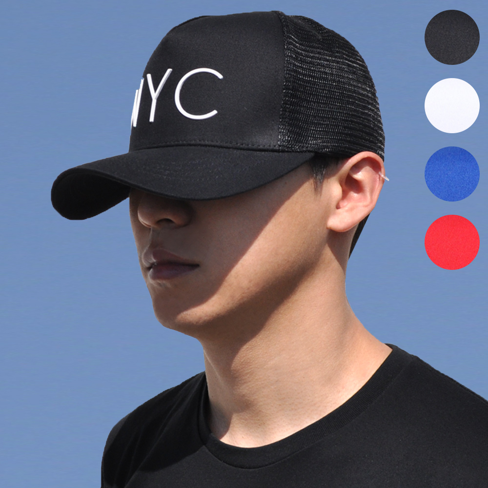 58cm NYC 메쉬 트러커캡 모자 망사 볼캡 - 상품 이미지