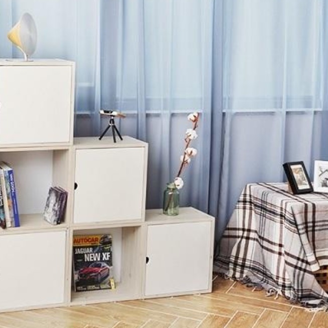 모듈 책장 맞춤 책장 작은 좁은 시스템 오픈형 책장 수납함 - 상품 이미지