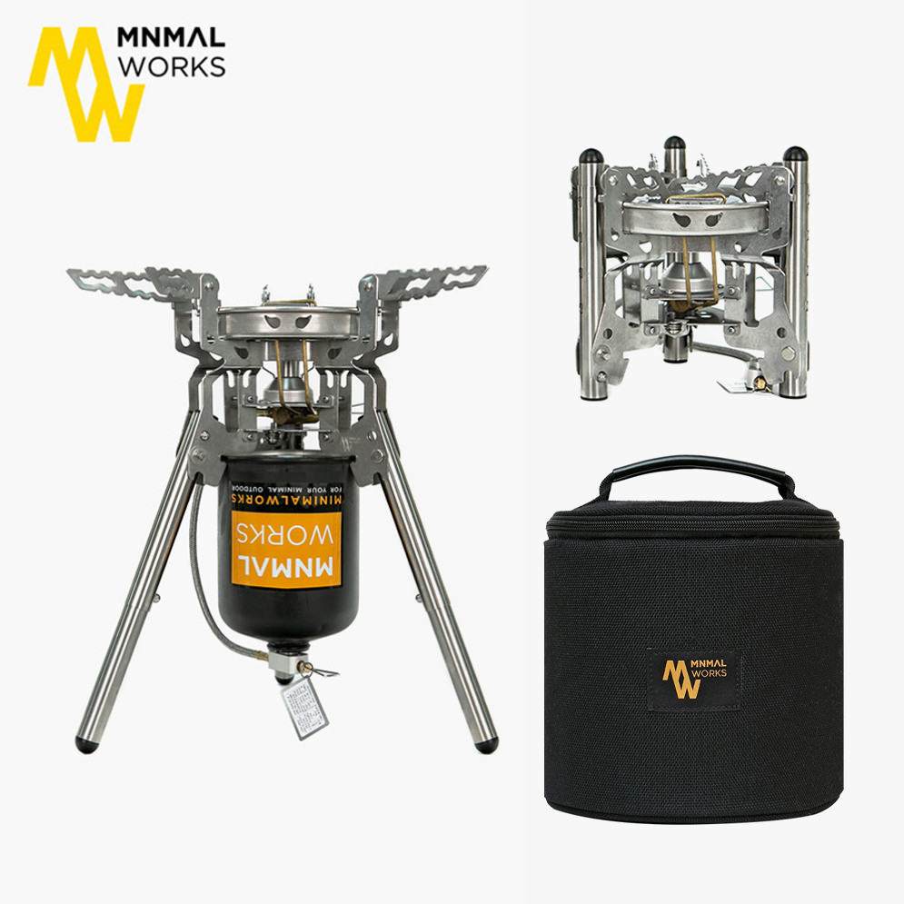 미니멀웍스 파워스토브W 강염버너 캠핑 고화력 전용 가방 세트