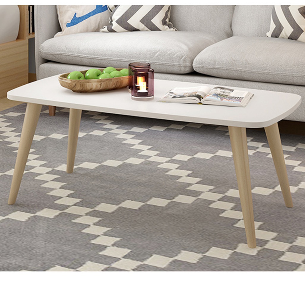 높은소파테이블 거실용탁자 통원목테이블 작은테이블 거실 좌탁 원룸 인테리어 낮은 화이트