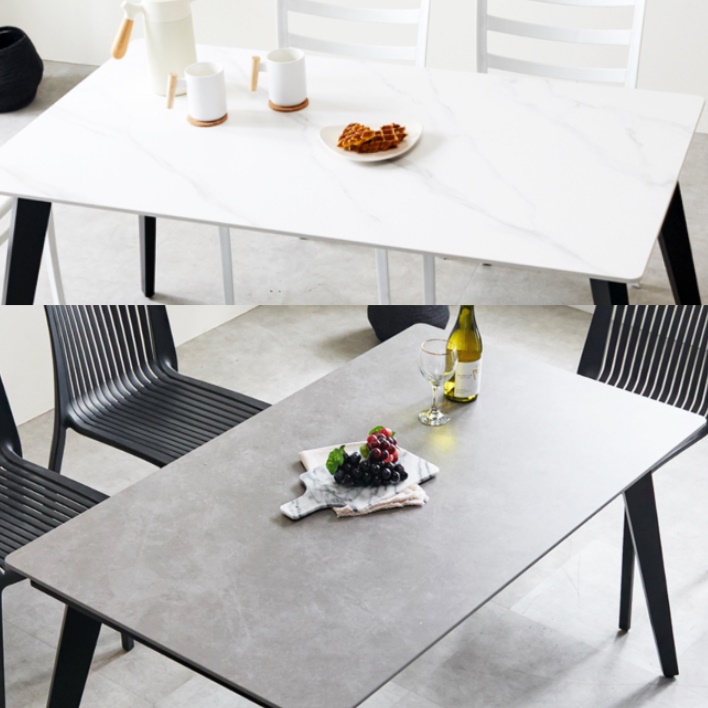 세라믹 식탁 상판 교체 긴 세라믹상판 업소용식당테이블