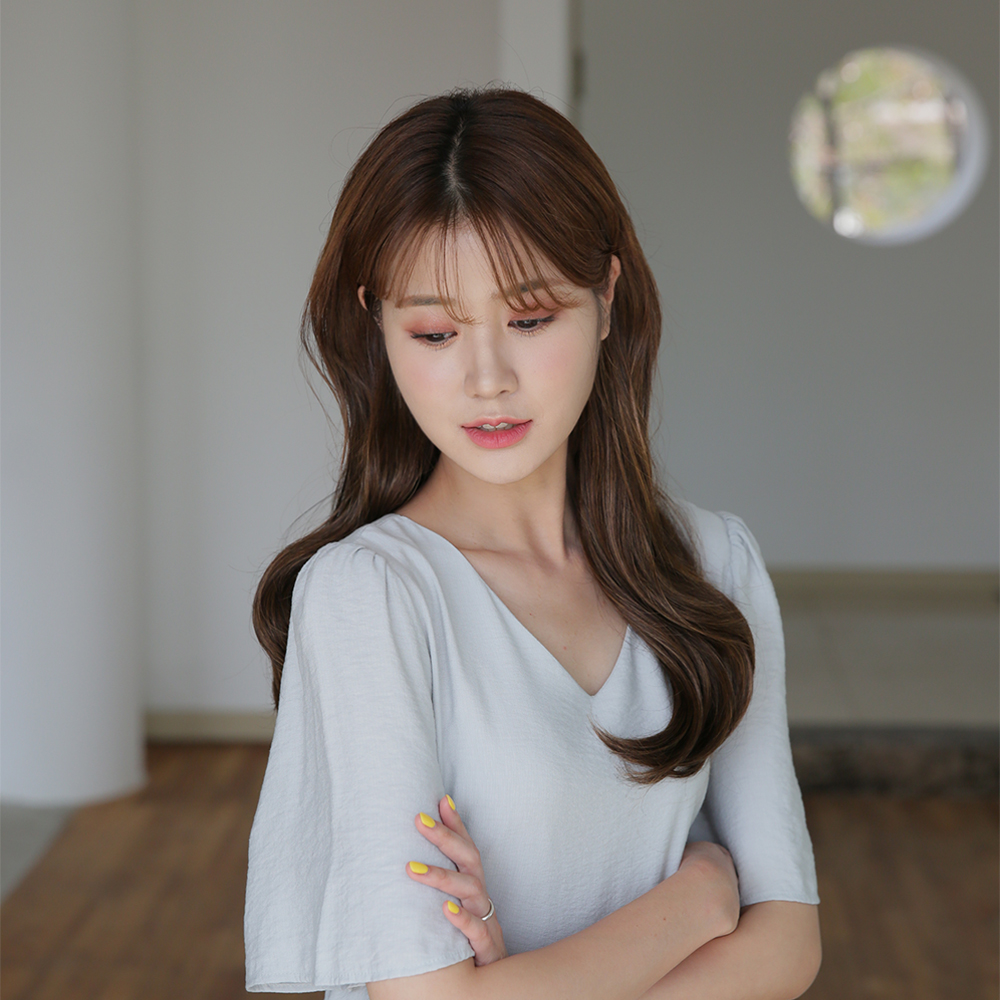헤어 피스 가발 웨이브 7피스 긴머리 똑딱이 붙임머리 - 상세 이미지 4
